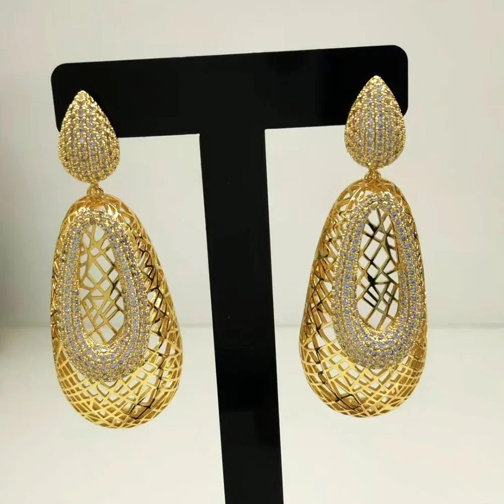 Missvikki 2025 Lucky Big Howllow Ball массивные висячие серьги для женщин свадебная мода