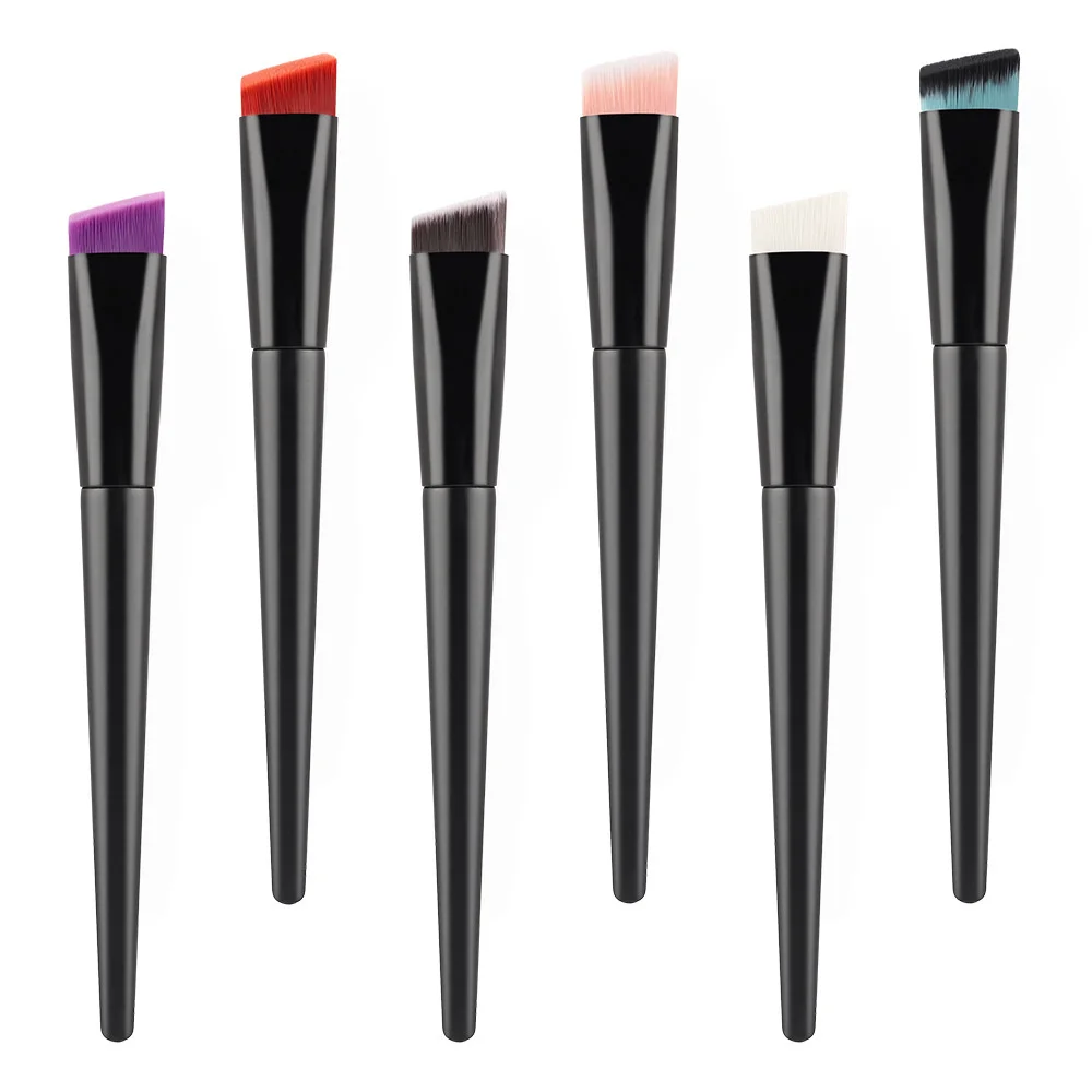 

Single foundation make-up brush 6 colors classic small bevel plane brush head design closely fits skin makeup