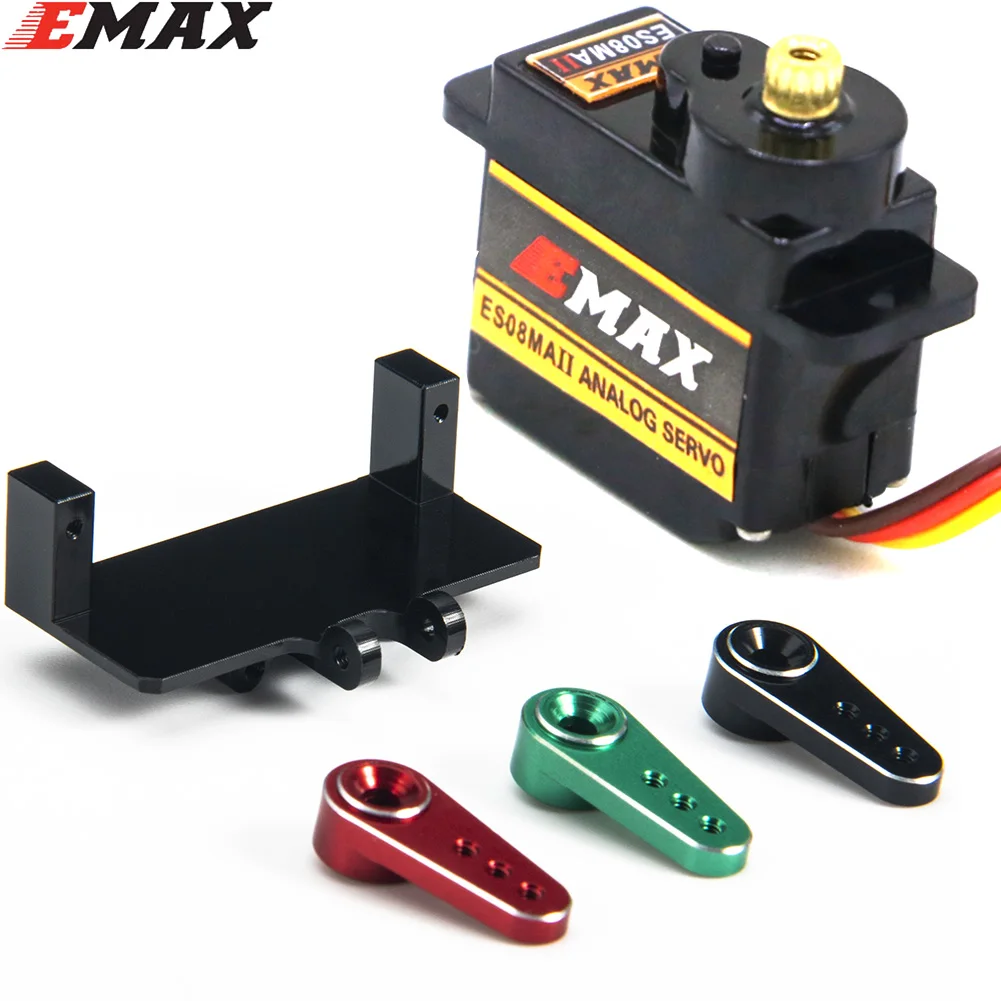 

EMax ES08MA II 12g Analog Metal Gear Servo with Mount & 15T Arm for RC Car Model Axial SCX24 Gladiator Upgrade Parts