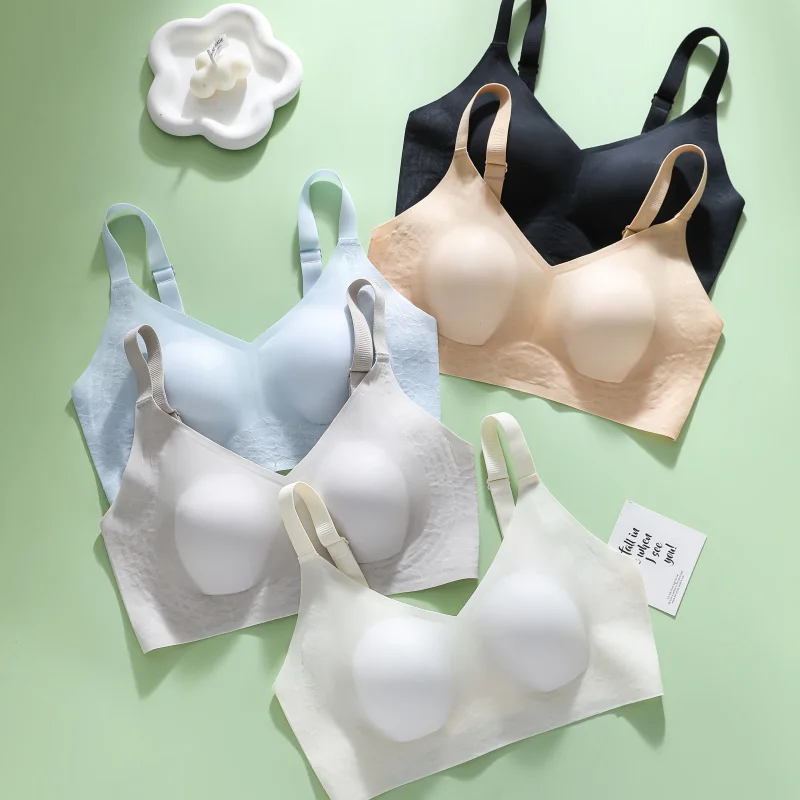 Дышащие Невидимые бюстгальтеры тонкое нижнее белье блестящие бюстгальтер пуш-ап