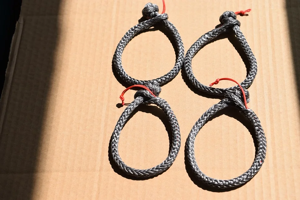 4 шт. серые мягкие скобы для квадроциклов 4 мм * 90 мм, скоба лебедки из UHMWPE для яхты, парусного спорта, альпинизма, кемпинга и восстановления