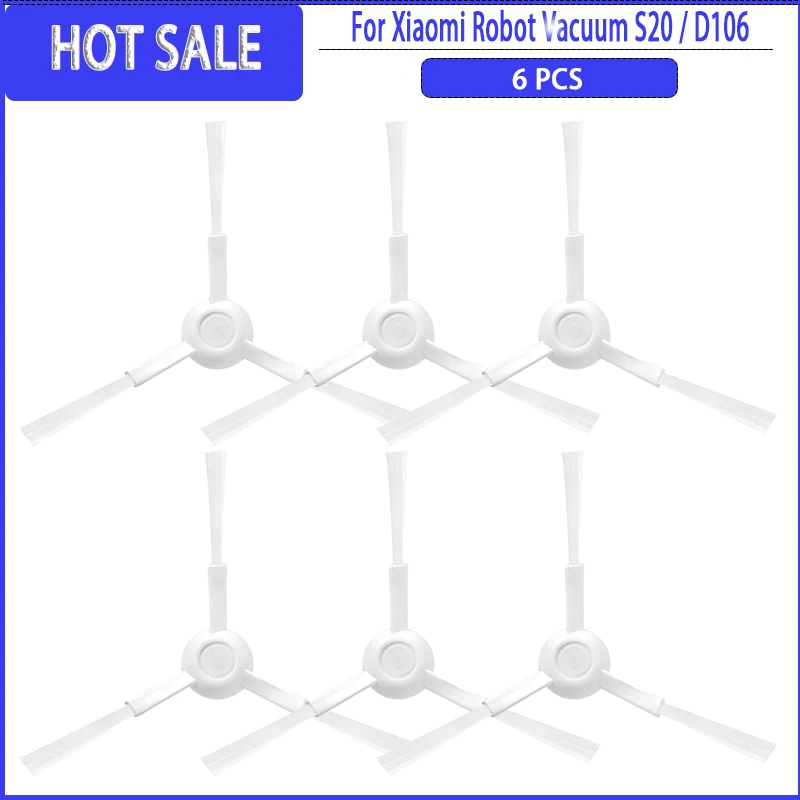 

Роликовая боковая щетка HEPA-фильтр, ткань для швабры для Xiaomi S20/D106, робот-пылесос, запасные части, аксессуары