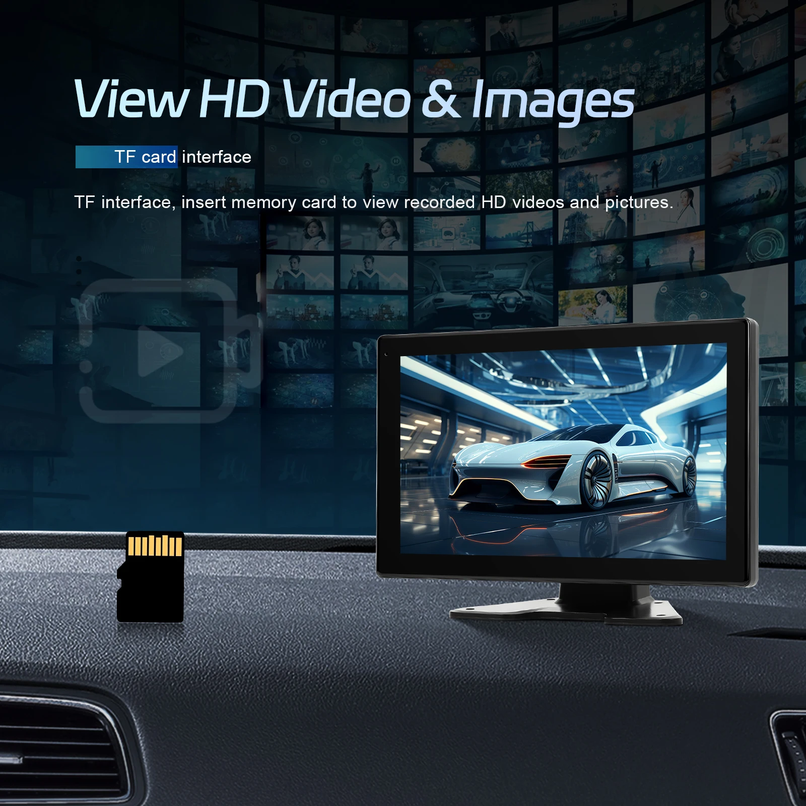 Видеорегистратор Podofo 10 1 дюйма 4 камеры Android Wi-Fi