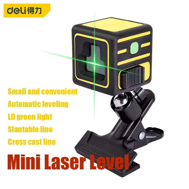 

Deli Mini Laser Level Portable Laser Line Projector 360 Handheld Green Light Red Light High Precision Infrared Auto Anping