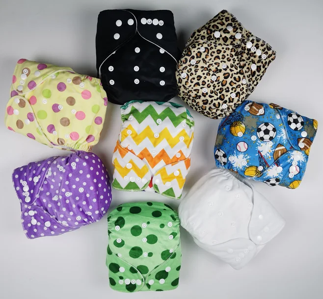 Washable Baby Cloth Diaper Eco-friendly Ecological Nappy Adjustable Infant Soft Minky Cloth Diapers Without insert 50pcs/lot