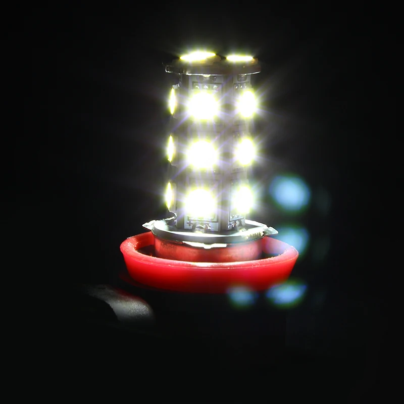 Универсальные Противотуманные фары LEEPEE H11 H8 LED 5050 18 SMD белые светодиодный ные