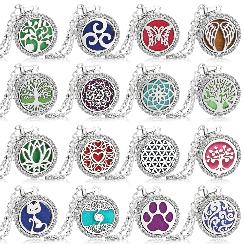 Новинка ароматерапия диффузор ожерелье ювелирные изделия Стразы Кристалл