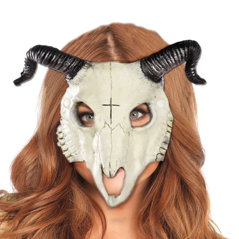 

Masquerade carnival party props 3D sheep skull mask
