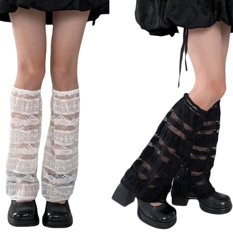 

Slouch Socks Long JK Socks Women Jk Stocking Lolita Leg Warmers Loose Knee Thigh High Knit Loose Stockings