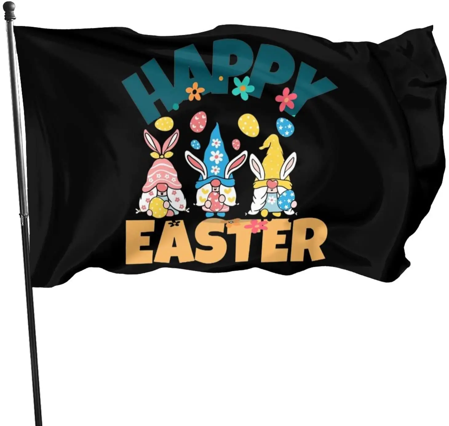 

Флаг для колледжа, спальни, гном, пасхальные флаги в виде яйца кролика, латунные кольца, для улицы и помещения, искусственное праздничное украшение для женщин и мужчин, подарки