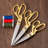 vintage stainless steel makas embroidery craft scissors for sewing fabric clothes tailor scissors gold sharp blade accessory h