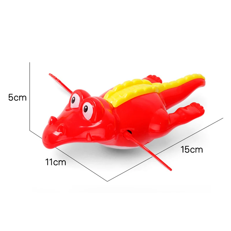 Infant Swimming Water Toys Wind Up Clockwork Cute Crocodile Red Yellow Green Baby Swimming Bath Time Play Toy