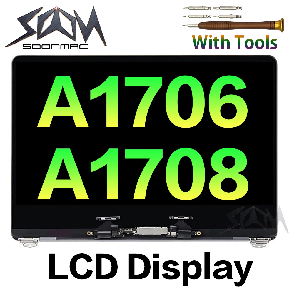 

Новый Сменный экран дисплея A1708 A1706 13 для Macbook Pro 2016 2017 LCD полная сборка EMC 3164 EMC 2978