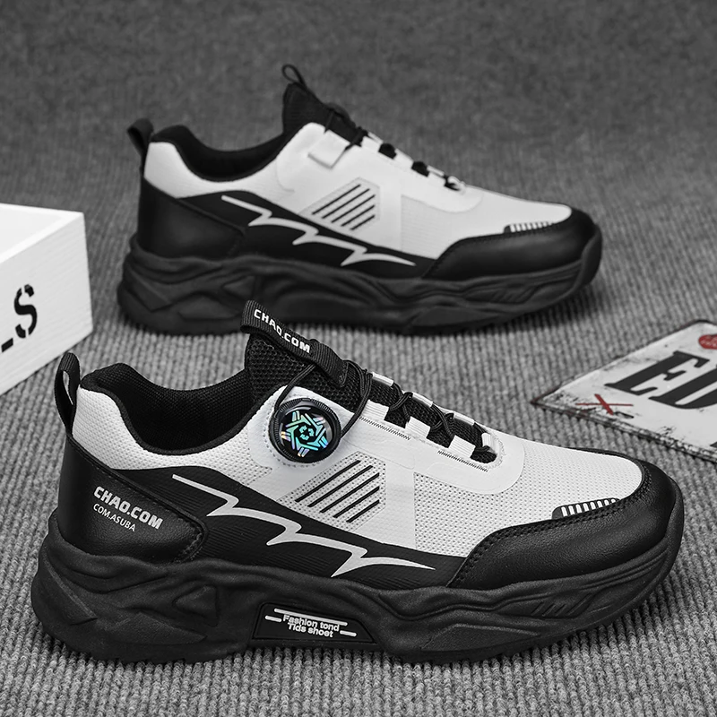 Мужская обувь всесезонные корейские дышащие вращающиеся шнурки женская мягкая