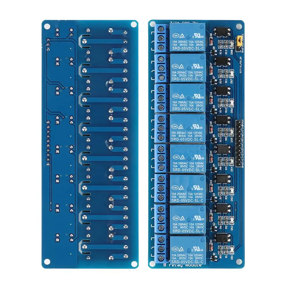 

DC 5V Relay Module 8-Channel Relay Chips Optocoupler LED Board Eight Channel 5V Relay Module For Arduino PIC ARM AVR Relay Board