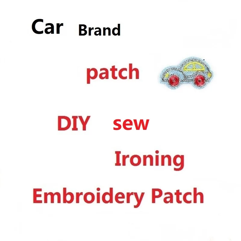 

5/16Pcs Car brand Logo Patches for iron on DIY Sew Clothing Ironing Embroidery Patch Appliques for hat T Shirt Decor badge