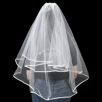 simple two layer white tulle wedding veils bridal veil wedding decoration girls bachelor party headdress cosplay supplies