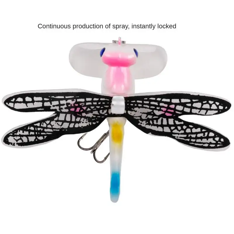

70mm6g Fishing Bait Lure Hook Life-like Dragonfly Floating Fly Fishing Flies Hairy Hook Bionic Cockroach Insect Lure Bait