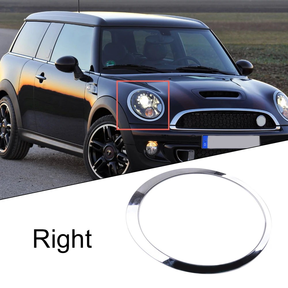 

1 шт. отделочное кольцо для фары, подходит для Mini Cooper 2007-2015, отделочное кольцо для фар, пластиковое отделочное кольцо для фар 2007-2015