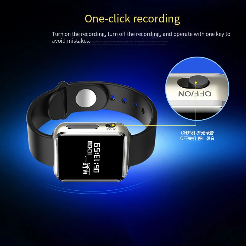 S5 Recording Pen Mp3 Ai Intelligent High Definition Noise Reduction Encryption Voice Activated Recording Watch Sports Bracelet Aliekspress
