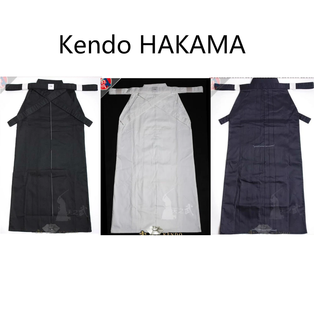Kendo Kimono Hakama Uniform Japan Style Cotton Aikido Hapkido Practise Pants Samurai Sportswear Trousers Kendo Costume Hakama