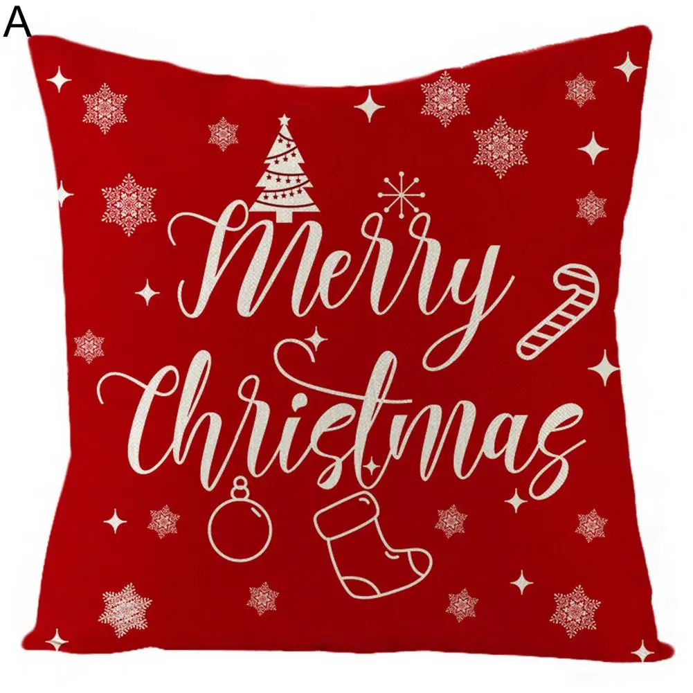 

Pillow Cover Soft Texture Cushion Cover Detachable Christmas Style Pillow Case