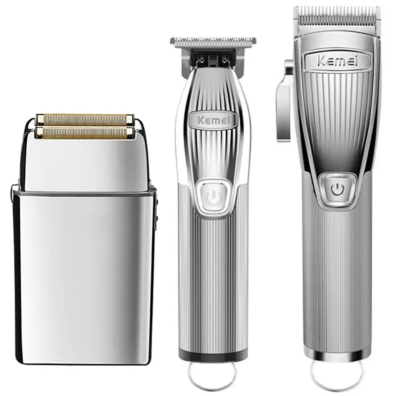 

Original kemei professional cordless rechargeable hair trimmer for men electric hair clipper hairdressing beard grooming shaver