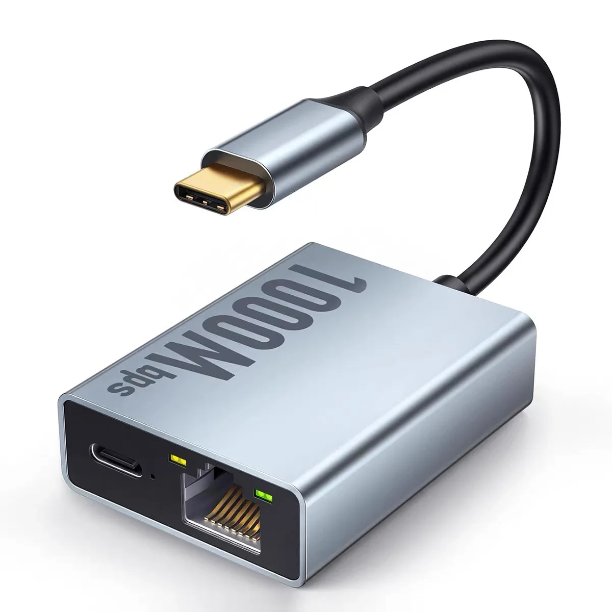 Фото Сетевой адаптер USB C - RJ45 Gigabit Ethernet для 4K Fire Stick, Chromecast Google Home Mini и других устройств для потокового вещания ТВ №1