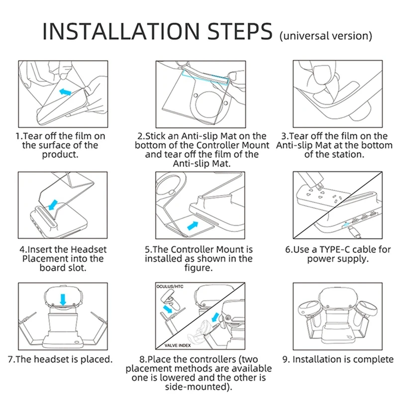 Магнитная зарядная док-станция для Oculus Quest 2 держатель очков виртуальной