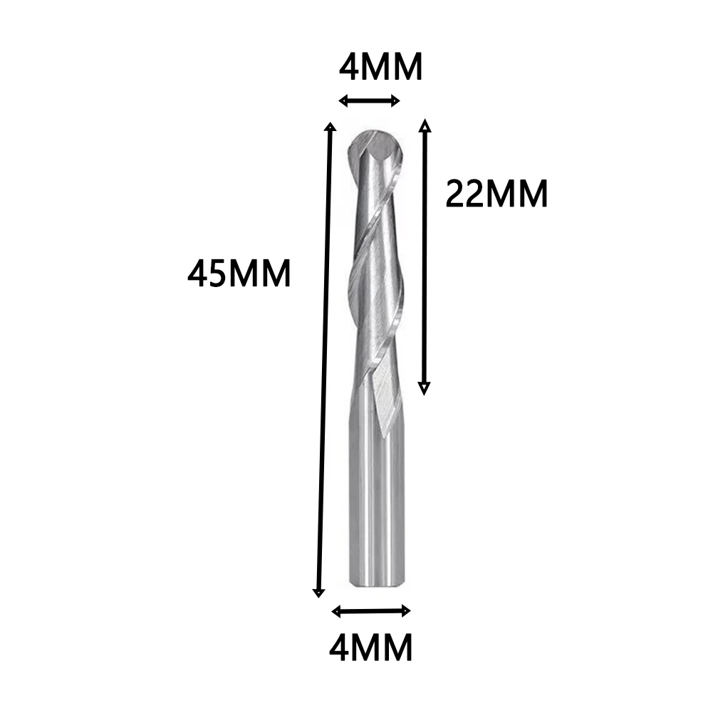 

Spiral 2 Flutes Ball Nose End Mill Tungsten Carbide Cutter Double Edge Milling Cutter Engraving CNC Router Bit Milling Tool