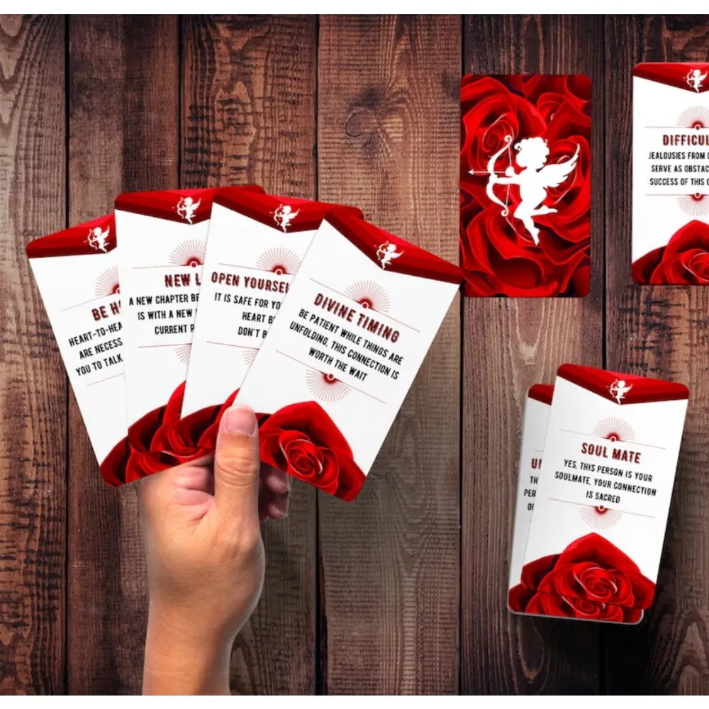 Карты Oracle Ангелы любви 10 3*6 см — романтическая колода для психической и