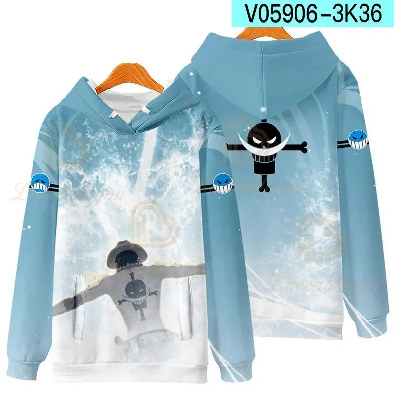 Новинка цельные толстовки с пиратским принтом Portgas D Ace Luffy уличная одежда для