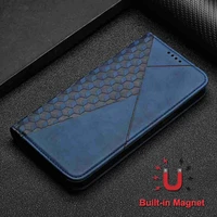 for tecno camon 17 pro 17p case magnetic cover for tecno camon 18p 18 prime ca18pe case grid pu leather phone protector pocket