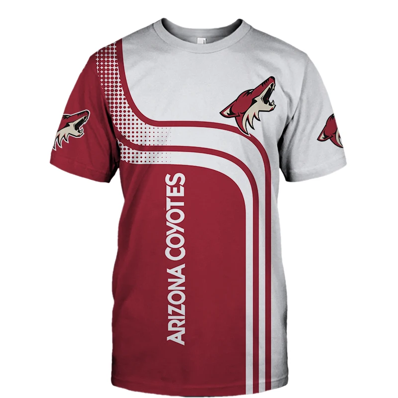 Футболка мужская с принтом Койоты Повседневная модная майка изогнутым рисунком