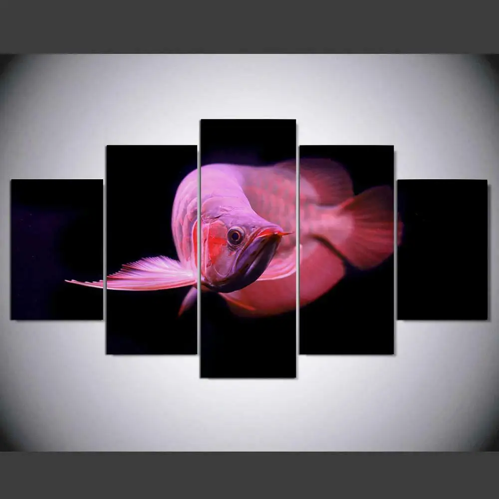 5 панелей азиатская картина Arozawa розовая фотография настенное искусство домашний
