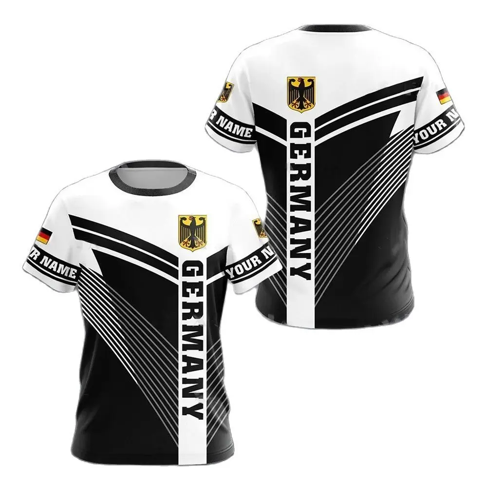 

Men's T Shirts German National Emblem Printed Summer O-neck Pullover Fashion Hot Hip Hop Tees Casual Harajuku Mens Clothes Tops