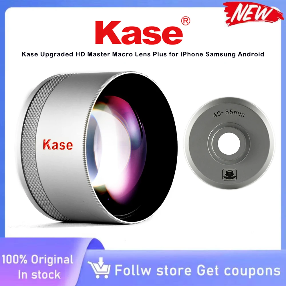 Фото Универсальный макрообъектив Kase HD Master 40-85 мм с длиннофокусным объективом для iPhone 12-17, Samsung Pixel и всех смартфонов Android №1