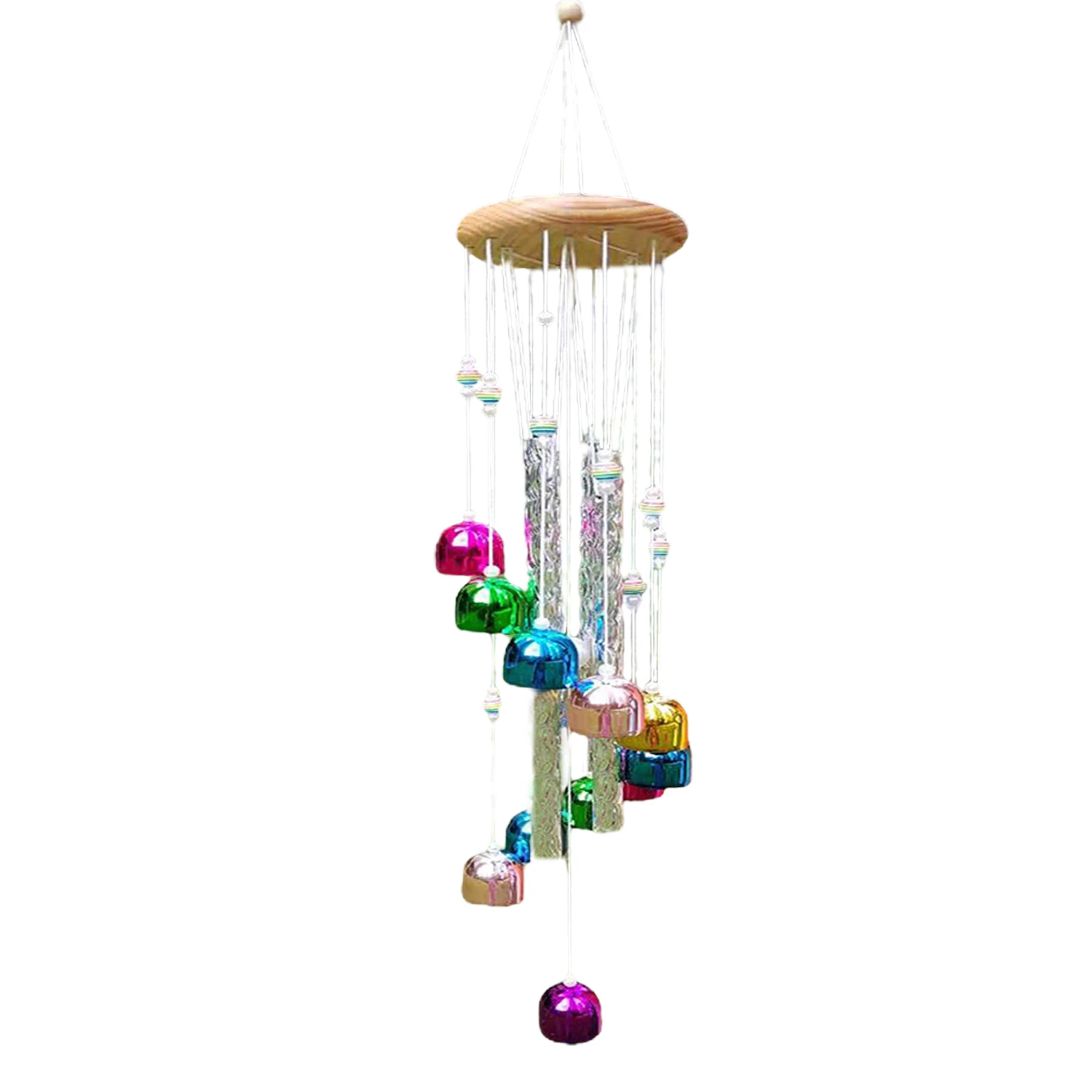 

4 Tubes Of Colorful Bells Nordic Creative Metal Musical Wind Chimes Outdoor Garden Balcony Pendant Decorations Waterproof