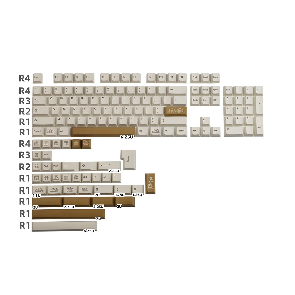 Механическая клавиатура Keycap 142 клавиши Cherry Profile GMK полный набор клавиш ISO клавиши Enter для GH60 GK61X GK64X GK68 84 87 96 980 104