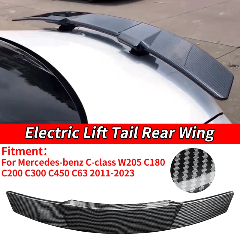

Car Electric Rear Spoiler Wing Trunk Tail Remote Control Modification For Benz C-class W205 C180 C200 C300 C450 C63 2011-2023