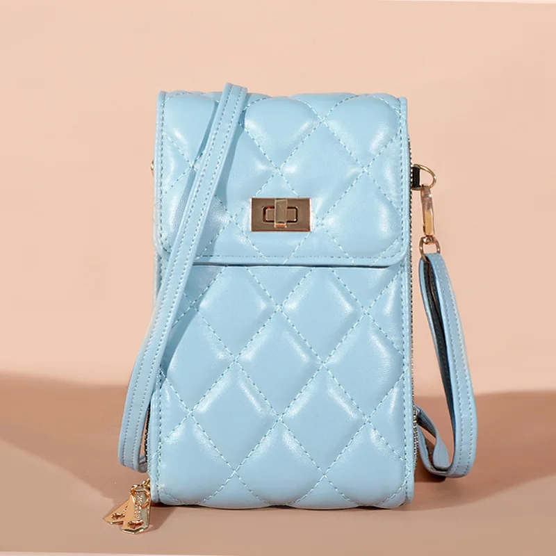 

22793 Mobile Phone Pouch for IPhone 13 12 11 Pro max XS XR Case Shoulder Bag Women Crossbody Purse