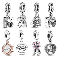 suitable for original pandora birthday charm bracelet 925 sterling silver friend queen21 40 50 pendant beaded diy jewelry making