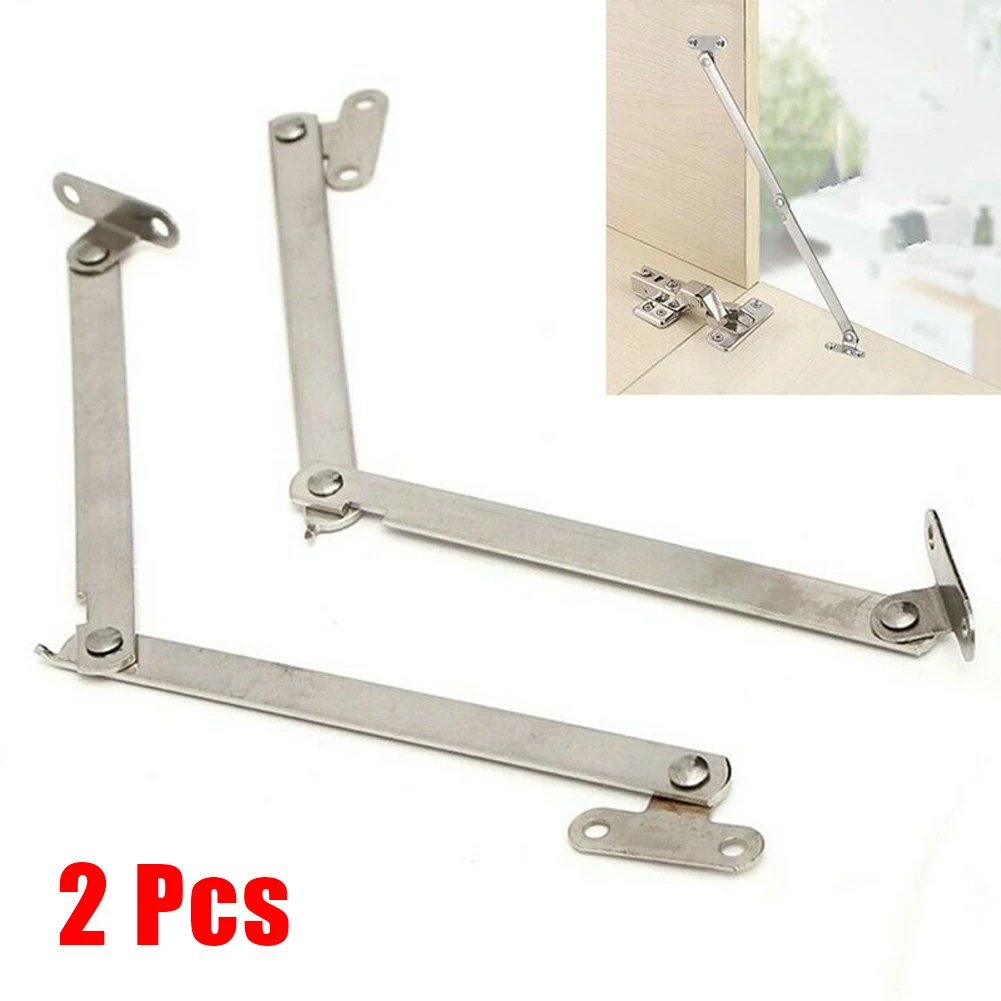 

Brand New Door Stay Hinges Silver Stainless Steel Support Tatami Two-fold Activity Rod Vertical Cabinet Display