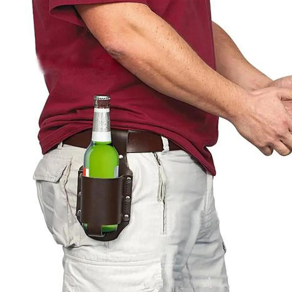 

1pc Holster Portable Bottle Waist Beer Belt Bag Handy Wine Bottles Beverage Can Holder Mountable