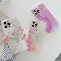 colorful marble crack square phone case for iphone 13 12 11 pro xs max 8 7 plus se 2020 x xr cover luxury silicone soft tpu back