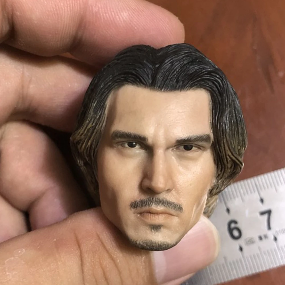 

1/6 scale male soldier Depp head sculpture PVC model for 12" action figure body toy accessories