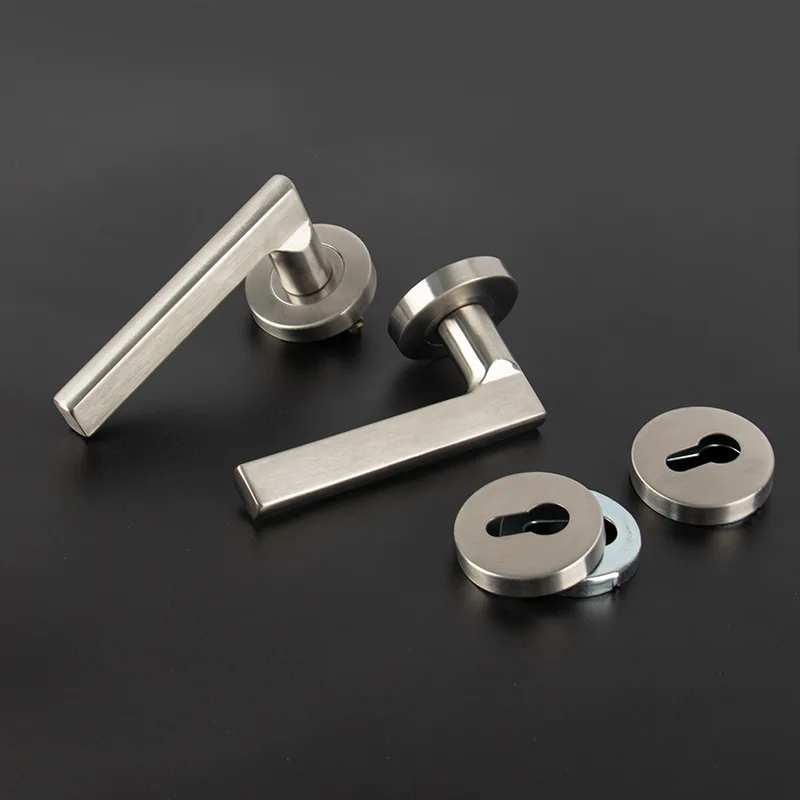 

Stainless steel split mute door lock bedroom wooden door lock hotel indoor bathroom door handle