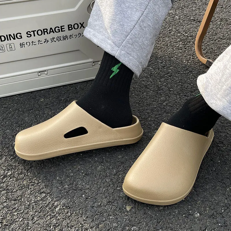 Мужские шлепанцы Baotou носят новые стильные сандалии без шнуровки