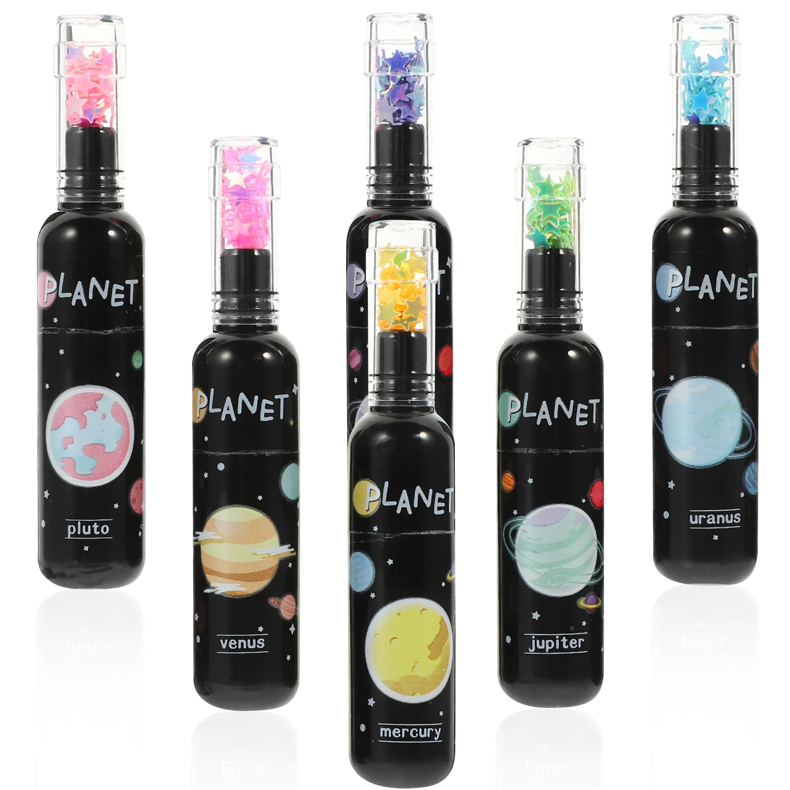 

Planet Fluorescent Pen Kawaii Stationary Markers School Cool Highlighters Aesthetic Pens Mini Color