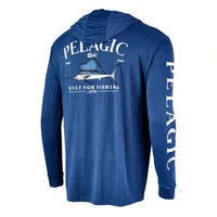 pelagic gear fishing apparel summer outdoor men long sleeve t shirt fish shirt sun protection breathable hooded angling clothing
